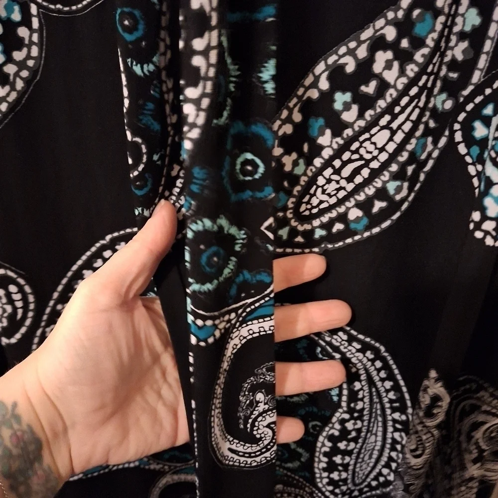 White House Black Market Paisley Sleeveless Sun Dress Small - Picture 3 of 4